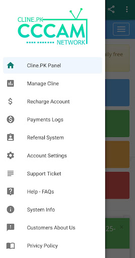 Cline.PK CCcam Reseller Panel Screen 3