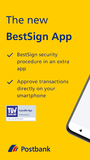 Android application Postbank BestSign screenshort