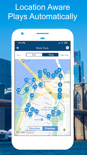 Screenshot of Brooklyn Bridge NYC Audio Tour