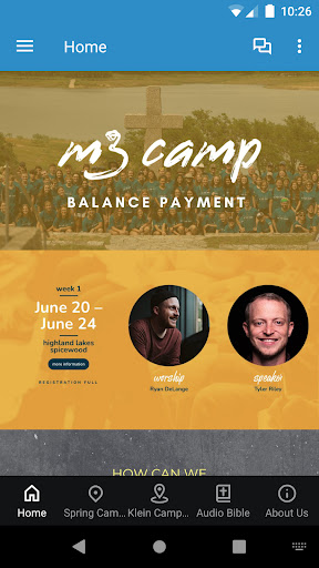 Android application Spring Baptist Students screenshort