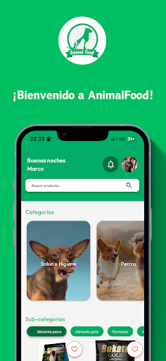 Android application Animal Food screenshort