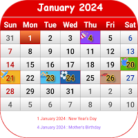 South Korean Calendar 2022