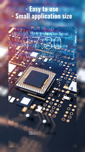 Android application High Tech Digital Lock Screen screenshort