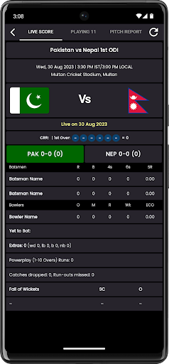 World Cup Live Cricket Score Screen 2