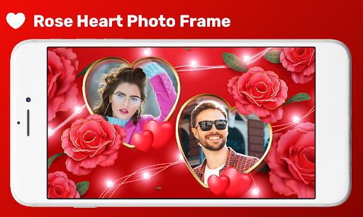 Android application Rose Heart Photo Frame screenshort