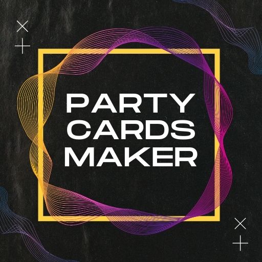 Party invitation card maker logo