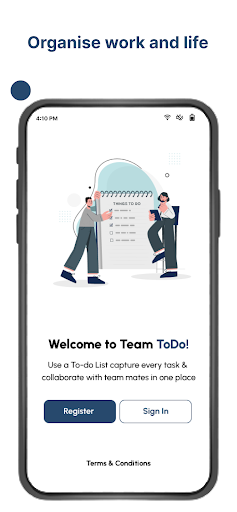 Android application Team To Do screenshort