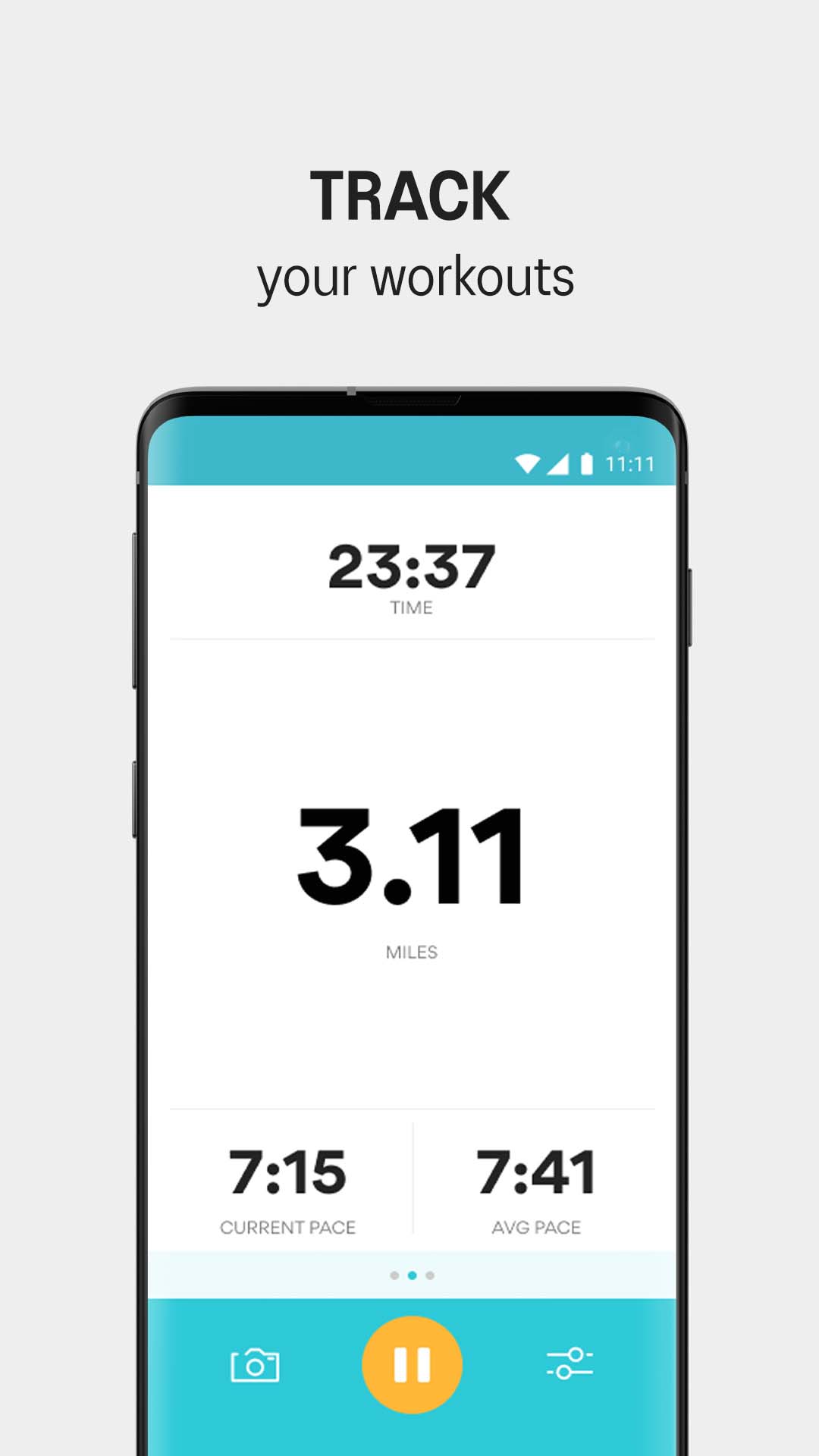 Android application Runkeeper - Run & Mile Tracker screenshort