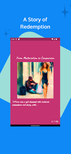 Android application Materialism to Compassion screenshort