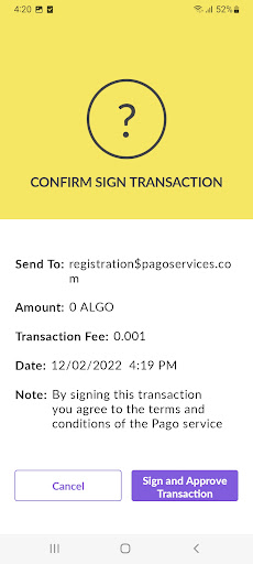DejaBit Wallet Screen 3