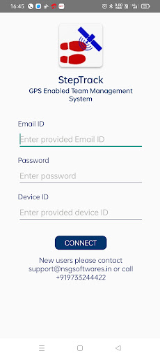 Android application StepTrack (Employee Tracking) screenshort