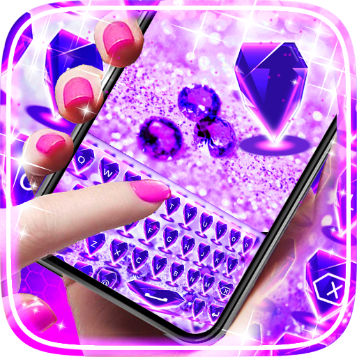 Purple Glitter Keyboard Theme logo