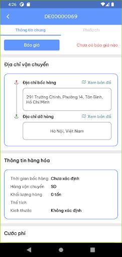 Smart Cargo TMS - Chủ Xe Screen 2