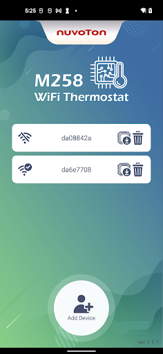 Android application NuThermostat screenshort