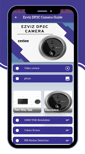 Android application Ezviz DP2C Camera Guide screenshort