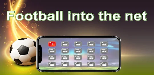 Football entering the net