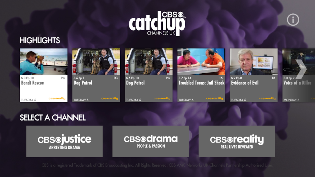 Captura de Pantalla 2 CBS Catchup Channels UK android