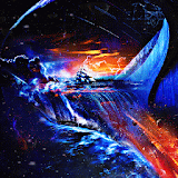 Galaxy Waterfall LWP icon