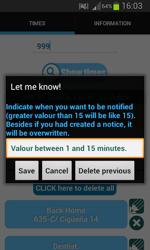 Android application Bus Pucela Mini - Valladolid screenshort