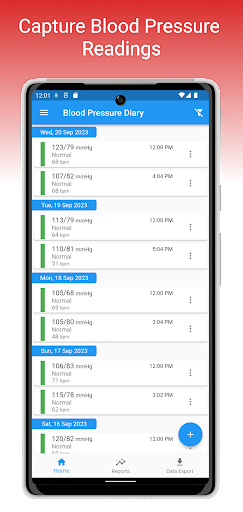 Android application BP Diary screenshort