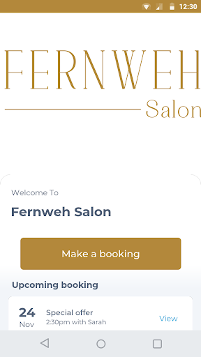 Android application Fernweh Salon screenshort