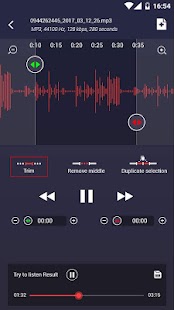 Captura de pantalla de gravació de veu professional