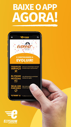 Android application Elysium App - Serviços screenshort