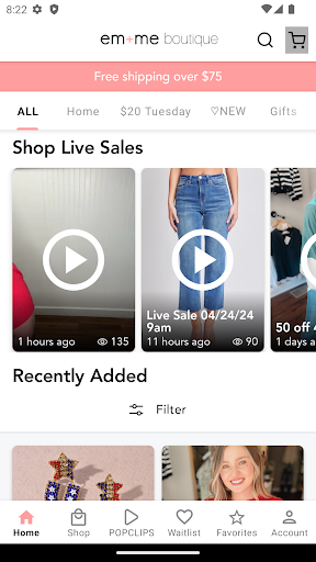Screenshot of Em+Me Boutique