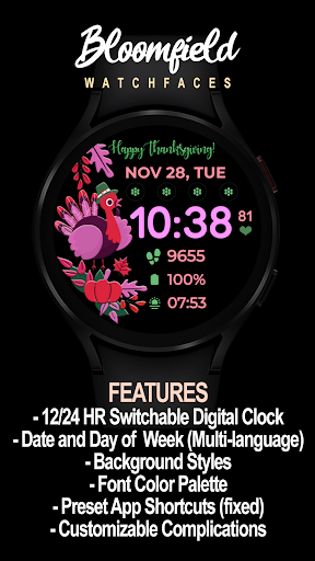 Thanksgiving Watchface Screen 2