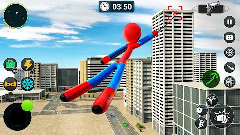 Flying Stickman Rope Hero Gameのおすすめ画像1