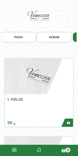 Android application Venezia restaurant mosjøen screenshort
