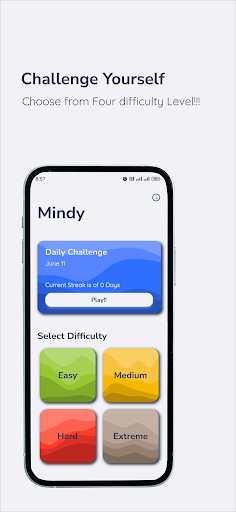 Android application Mindy - Card Flip Memory Game screenshort