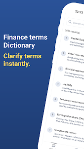 Finance Terms Dictionary