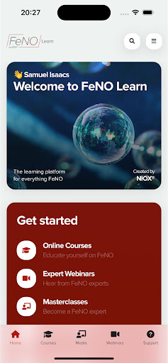 FeNO Learn by NIOX® Screen 2