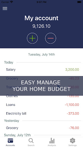 Android application My treasury screenshort