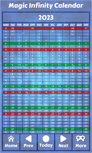 Magic Infinity Calendar Screen 3