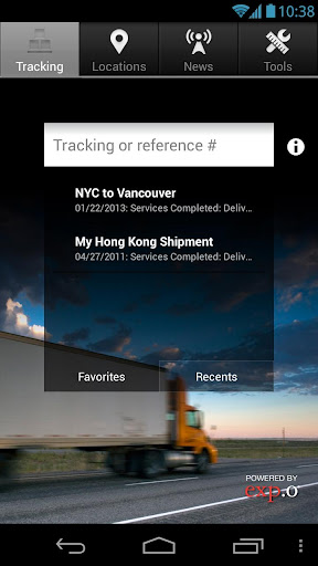 Expeditors Shipment Tracking Screen 2