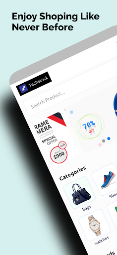 Android application Tech Ecommerce User screenshort