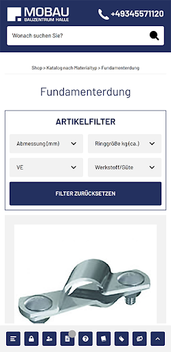 Android application Spezialbaustoffe von Mobau Hal screenshort