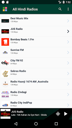 Android application All Hindi Radios HD screenshort