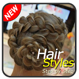 Hairstyle step by step icon