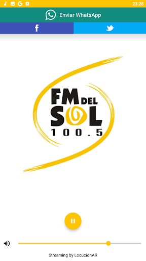 FM del Sol Pehuajo 100.5 MHz. Screen 2