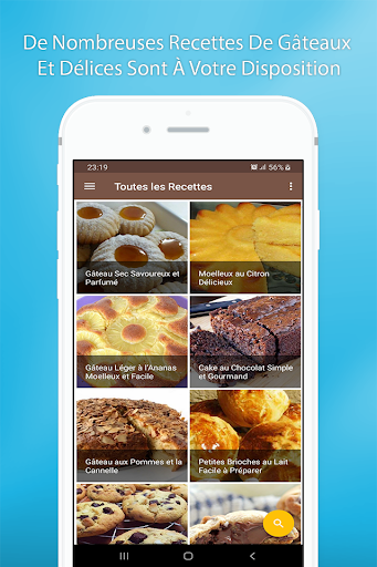 Android application Recette Gateaux Facile screenshort