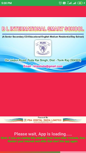 BLISS School App Screen 2