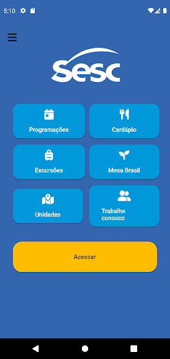 Android application Sesc Tocantins screenshort