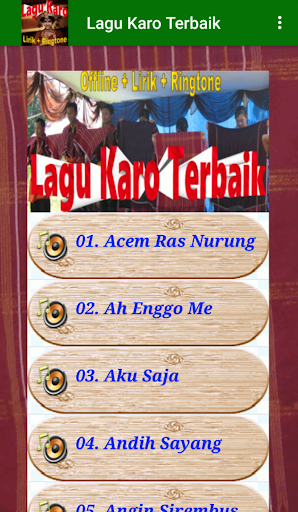 Lagu Karo Offline + Ringtone Screen 3