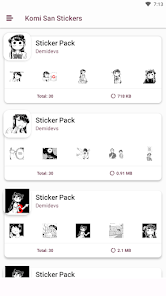Screenshot 1 Komi San Stickers for WSP android