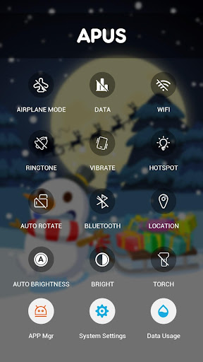 Merry Christmas Cute Snowman-APUS Launcher theme