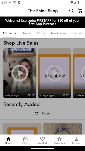 Android application The Shine Shop screenshort