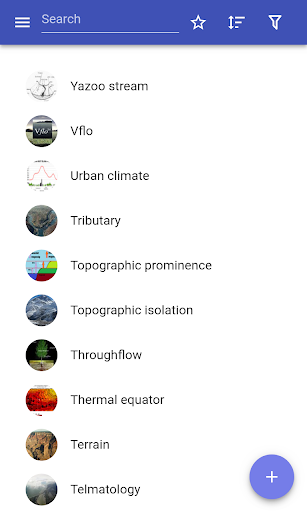 Android application Physical geography screenshort